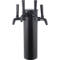 Draft Tower - 4-Tap Matte Black Stainless Steel Tower and Faucets